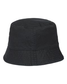 Sustainable Bucket Hat - BLACK - ONE SIZE | Atlantis Headwear Sustainable Bucket Hat in Black | Cotton Bucket Hat Black, Atlantis, Black Cotton, Bucket Hat, Sustainability, Black And White, Navy, Hats, Black