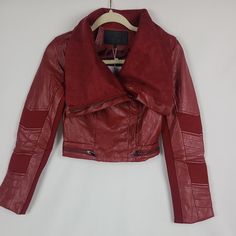 Reposhing This Item I Purchased From @Cheryldmiller. Loved It, But Unable To Fit It. The Cost Of Shipping To Exchange The Size Is Like Paying Twice For The Jacket. So I Rather Reposh. Questions? Leave A Comment Below! Red Long Sleeve Biker Jacket For Fall, Fall Red Long Sleeve Biker Jacket, Winter Burgundy Biker Jacket, Burgundy Long Sleeve Biker Jacket For Winter, Red Fitted Biker Jacket For Winter, Fitted Red Biker Jacket For Winter, Red Fitted Leather Jacket For Winter, Trendy Fitted Burgundy Leather Jacket, Fitted Red Leather Jacket For Winter