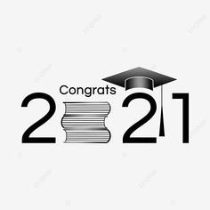 graduation logo with the words congrats and books in black on a white background