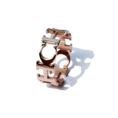 CH Rose Gold Ring - KADs Rose Gold Stainless Steel Tarnish Resistant Rings, Formal Rose Gold Stainless Steel Rings, Rose Gold Metal Rings As Gift, Rose Gold Metal Rings For Gift, Rose Gold Stainless Steel Rings As Gift, Rose Gold Stainless Steel Rings Gift, Gift Rose Gold Stainless Steel Rings, Edgy Rings, Index Finger