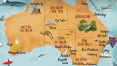 Physical features of Australia Map Of Australia, Kangaroo Island, Australia Map