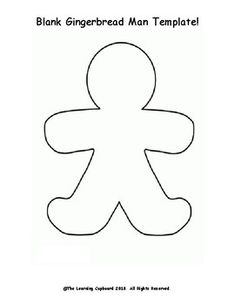 a paper cut out of a gingerbread man with the text blank gingerbread man template