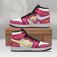 Android 18 Jd Sneakers Custom Dragon Ball Super Anime Shoes Lightweight construction with breathable mesh fabric provides a comfortable and flawless fit. Training Custom Sneakers With White Sole And Round Toe, Custom Training Sneakers With White Sole And Round Toe, Custom Synthetic Sneakers For Training With Round Toe, Training Sneakers With White Sole And Round Toe, Breathable Jordan Shoes With White Sole For Sports, Breathable Jordan Shoes For Sports With White Sole, Breathable Jordan Shoes With White Sole And Round Toe, Breathable Custom Sneakers With White Sole For Training, Breathable High-top Custom Sneakers For Training