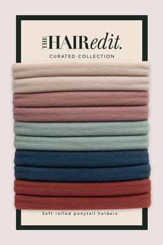 Add a touch of casual luxury to your bun or pony with super-soft double roll ponytail holders. Luxuriously soft, rolled hair elastics Five versatile colors perfectly accent your ponytail, bun or braid Pack of 10, works for all hair types Rolled Hair, Ulta Beauty Makeup, Roll Hairstyle, Ponytail Bun, Casual Luxury, Sally Beauty, Hair Elastics, Top Beauty Products, Ponytail Holders