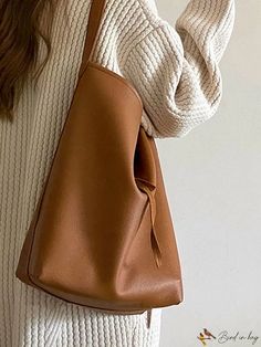 BirdinBag - Chic Hobo Bag with Detachable Inner Pouch Pu Pu, Hobo Chic, Elegant Pattern, Brown Bag, Brown Bags, Bag Style, Bird In Bag, Style Elegant, Hobo Bag