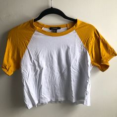 Trendy Mustard Color, Short-Sleeved Baseball Tee. Comfortable Tee-Shirt Material That’s Perfect For Summer. Perfect Condition, Never Worn Riverside Cottage, River Cottage, Mustard Color, Forever 21 Tops, Baseball Tee, Yellow White, Tee Shirt, Mustard, Forever 21