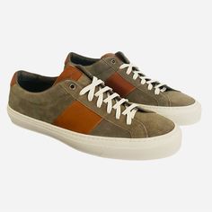 These Good Man Brand Legacy Low Top Sneakers Are New In The Box. They Are Made In Italy Using Calfskin Suede. Removable Insole. Rubber Soles. Retails $228 Size 9.5 Custom Casual Brown Sneakers With Plain Toe, Sporty Khaki Leather Sneakers, Leather Khaki Sneakers With Rubber Sole, Khaki Leather Sneakers With Rubber Sole, Khaki High-top Leather Sneakers, Brown Suede Plain Toe Sneakers, Khaki Leather Slip-on Sneakers, Casual Khaki Suede Sneakers, Casual Brown Suede Custom Sneakers