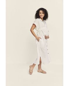 Designed to follow you through every stage of motherhood — pre bump through post bump — meet the nursing-friendly midi shirtdress. In textured cotton gauze with functional buttons top to bottom, this convertible piece can be worn as a dress or a beachy summer layer and includes a detachable belt for the perfect fit every-time. Made for simple feeding access and pockets for pacifiers and more. With simplicity in mind, it's our mission to offer thoughtful and seasonless maternity-and-beyond basics Postpartum Clothes, Beachy Summer, Post Partum Outfits, Activewear Sets, Womens Maternity, Shirt Dress Style, Toddler Boy Outfits, Matches Fashion, Midi Shirt Dress