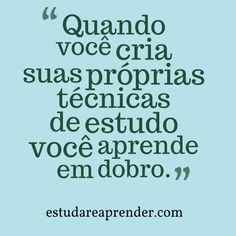 a quote that reads, quanndo voce cria suas proprias tec