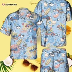 Pokemon Zacian Hawaiian Hawaii Shirt Aloha Anime Zacian Button Up Shirt Matching Pokemon Ball Fans Blue Themed Shirt With Character Print, Blue Short Sleeve Themed Shirt, Pokemon Hawaiian Shirt, Printed Button-up Hawaiian Shirt For Beach, Beach Button-up Shirt With Hibiscus Print, Summer Graphic Print Hawaiian Button-up Shirt, Tropical Hawaiian Button-up Shirt, Pokemon Shirts, Pokemon Ball