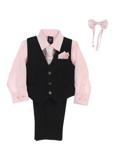 8571-pnk_12.jpg?0 Boys Pink Shirt, Pinstripe Vest, Boys Formal Wear, Boys Easter Outfit, Light Pink Shirt, Dress Shirt And Tie, Boys Vest, Tie Bow Tie, Vest Set