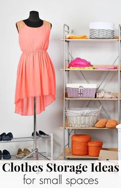 Knowing these 5+ tips and options for clothes storage makes all the difference in a small space with limited closet and storage space. #closetorganization #organizingtips Clothes Storage For Small Spaces, Small Space Clothing Storage, Clothes Storage Ideas, Storage For Small Spaces, Hang Sweaters, How To Fold Jeans, Folding Jeans, Small Bedroom Organization, Clothes Rod