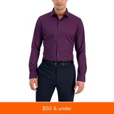 in stock Formal Purple Shirt For Fall, Purple Formal Shirt For Fall, Review Dresses, Stripe Dress, Slim Fit Men, Striped Dress, Dress Shirt, In Store, Pick Up