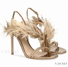 Lasaky - Fashionable Runway Narrow High Heel Peep Toe Sandal Prom Pumps, Summer Wedding Shoes, High Heels For Prom, Heels Prom, Genuine Leather Sandals, Mid Heel Sandals, Womens Stilettos, Inner Goddess, Razzle Dazzle