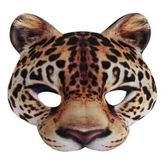 PRICES MAY VARY. Material: Made of high-quality EVA material, the design is exquisite and lightweight, comfortable to wear and durable, it is the perfect accessory for countless celebration party activities. Size: Animal leopard masks are about 6.69 * 7.48 inches (use the belt to fix the mask in place). It is equipped with a n elastic elastic rope, which is suitable for most people. Perfect for Halloween, Christmas, Easter, Carnival, costume party, tag party or just going to nightclubs. It is ve Animal Masquerade Mask, Leopard Mask, Printable Mask, Mask Printable, Masquerade Halloween, Mascaras Halloween, Animal Face Mask, Party Cartoon, Animal Mask