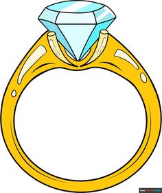 a yellow ring with a blue diamond on it