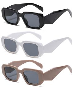 PRICES MAY VARY. 1.[Stylish Retro Design]Our sunglasses provide newest Unique rectangle model is also our sleekest,these retro sunglasses feature thick and reinforced temples for those who choose to express ,Let you show infinite charm 2.[PROVIDE UV400 PROTECTION ] Our sunglasses lens provide ,100% protection against UVA, UVB ys and offer superior anti-glare protection,protect your eyes against long term UV damage and give you crisp vision. 3.[HIGH QUALITY MATERIALS]These vintage rectangular sun Amazon Orders, Amazon Favs, High Fashion Accessories, Brand Collaboration, Womens Sunglasses, New Accessories, Rectangular Sunglasses, Rectangle Sunglasses, Retro Sunglasses