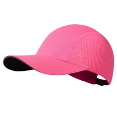 PRICES MAY VARY. SUPER LIGHT: This exercise hat weighs only 2.1 ounces / 62 grams that won’t weigh you down! The lightweight soft curved brim adds extra flexibility, the dark underbill keeps your face shaded and reduces glare, making it a great sports hat for women EXCELLENT VENTILATION: Polyester mesh construction delivers exceptional breathability and allows air to flow freely through the fabric. Soft moisture-absorbing sweat band can quickly absorb moisture, Moisture-absorbing and quick-dryin Pink Trucker Hat For Sports, Pink Curved Brim Hat For Outdoor Activities, Baseball Cap With Sweatband For Outdoor Activities, Pink Sports Visor Baseball Cap, Outdoor Breathable Pink Hat, Pink Snapback Hat For Sports, Pink Breathable Sports Hat, Pink Snapback Hat For Outdoor Activities, Functional Cap With Sweatband