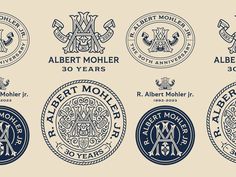 four different logos for albert mohler's 30th anniversary