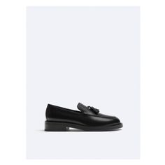 LEATHER TASSELED LOAFERS Chic Zara Loafers For Office, Elegant Leather Loafers With Tassels, Elegant Business Loafers By Zara, Elegant Zara Loafers For Business, Chic Leather Tassel Loafers With Rubber Sole, Chic Tassel Loafers With Rubber Sole For Formal Occasions, Chic Formal Tassel Loafers With Rubber Sole, Classic Flat Tassel Loafers For Formal Wear, Classic Flat Tassel Loafers With Brogue Detailing