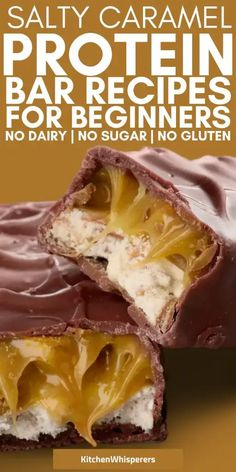 the cover of salty caramel protein bar recipes for beginners no dairy, no sugar