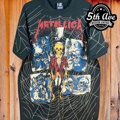 #metallica #americanheavymetalband #heavymetal #hardrock #speedmetal #thrashmetal #rock #rockband #rockt #rocktee #band #bandt #bandtee #bandtshirt #rockbandtshirt #rockbandtee #tshirt #tee #streetwear #vintagereprint #y2k #shopvintage #thrift #thriftshop #90sstyle #vintageclothing #vintaget #bootleg #alloverprint #aop Metallica Vintage, Vintage Band Shirts, Vintage Band T Shirts, Metallica T Shirt, Retro Styles, Movie Tees, Heavy Metal Bands, Vintage Band, Band Shirts