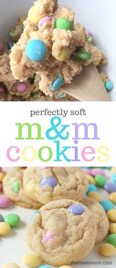 m & m cookies are the perfect soft cookie for easter or any time of year