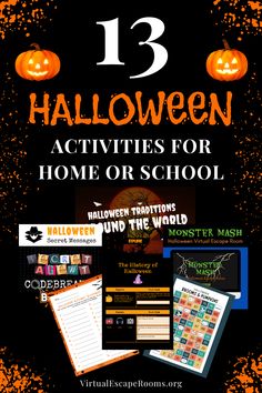 the 13 halloween activities for homes or school