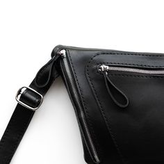 "The most comfortable crossbody bags for men at SKINandSKIN online. Practical and stylish, this leather shoulder purse is actually roomy enough to hold all your everyday stuff: phone, passport, keys, portfolio, etc. Our custom waist belt bag matches well both the casual urban style and the smart business style. Travel zipper pouch or fanny pack is a great gift for any special man in your life - husband, boyfriend, father, brother, etc. You are stylish. You know what you want. You always get what Daily Use Leather Belt Bag With Anti-theft Pocket, Modern Leather Chest Bag With Anti-theft Pocket, Black Business Belt Bag With Zipper Pocket, Black Leather Belt Bag With Zipper Closure, Black Leather Belt Bag With Zipper, Leather Belt Bag With Anti-theft Pocket For Everyday, Black Leather Belt Bag With Zipper Pocket, Functional Leather Belt Bag With Anti-theft Pocket, Leather Belt Bag With Anti-theft Pocket