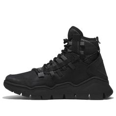 (WMNS) Timberland Earthkeepers by Rburn Timberloop Utility Boots 'Black Nubuck' A5TMM001 High-top Techwear Boots With Vibram Sole, Techwear High-top Boots With Vibram Sole, Black Timberland Hiking Boots For Outdoor Sports, Rugged Black Hiking Boots With Rubber Sole, Timberland Leather Sneakers For Streetwear, Black Leather High-top Sneakers For Outdoor, Black Timberland Waterproof Boots For Sports, Timberland Black Waterproof Boots For Sports, Timberland High-top Sneakers