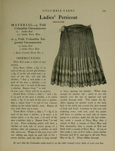 an old fashion magazine page showing a skirt