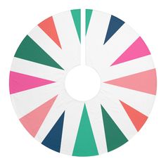 a multicolored circular design on a white background