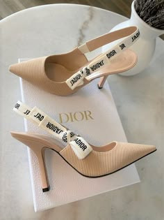 90s Chanel Shoes, Beautiful Heels Classy, Elegant Shoes Heels Classy, Designer Heels Aesthetic, Classy Heels Elegant, Elegant Shoes Classy, Dior Wedding Shoes, Elegant Heels Classy, Dior Fits