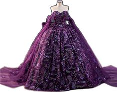 Purple Sweetheart Neckline Evening Dress For Quinceanera, Purple Quinceanera Dress With Fitted Bodice, Purple Gown With Sweetheart Neckline For Quinceanera, Purple Gown For Quinceanera With Sweetheart Neckline, Elegant Purple Evening Dress For Quinceanera, Purple Fitted Quinceanera Dress For Formal Occasions, Fitted Purple Quinceanera Dress For Prom Season, Purple Sequined Gown For Debutante Ball, Purple Sequin Dress For Debutante Ball