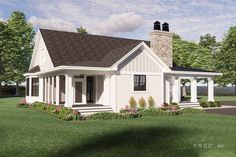 this is a computer rendering of these small house plans