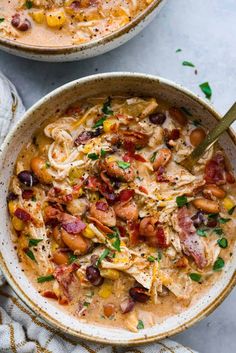 Chilli Recipe Chicken, Best Freezer Soups, Recipe Critic Recipes, Crock Pot Chicken Chili, Creamy Chicken Chili, Chicken Chili Crockpot, Favorite Chili Recipe, Crockpot Dinners, Meal Inspiration