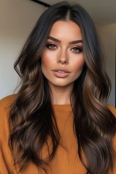 13 Striking Fall Hair Color For Brunettes That Will Take You Straight to the Dark Side This Autumn - By Jessi Ann Old Money Fashion Aesthetic, California Brunette Hair, California Brunette, Sunkissed Brunette, Brunette Hair Ideas, Old Money Brunette, Sunkissed Hair Brunette, Sunkissed Hair, Rich Brown Hair