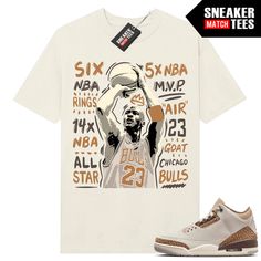 "Palomino 3s Jordan matching shirt by Sneaker Match Tees brand. Official Sneaker Match Tees shirt designed to match the Jordan 3 \"Palomino\" retro sneakers. *Sneakers are for matching purposes only, NOT included in the sale* True to size Men's shirt 100% Soft Cotton Regular Fit" Pine Green Outfit Men, Pine Green Jordan 4, Pine Green 4s, Pine Green Outfit, Green Outfit Men, Jordan 3 Palomino, Jordan 4 Pine Green, 4s Jordans, Green 4s