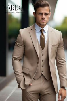 Brown Suits For Men, Gents Dress, Groom And Groomsmen Suits, Groom Dress Men, Formal Men Outfit