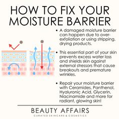 The acid mantle is an essential part of your skin, but if you haven’t heard of it before, don’t worry - you might have also heard it referred to as the moisture barrier or skin barrier. The acid mantle has a crucial role to play in the overall health of your skin. Here’s everything you need to know about what your skin Beauty Affairs, Premature Wrinkles, Skin Advice, Skin Aesthetics, Clear Skin Tips, Best Skincare Products, Cosmetic Skin Care, Skin Routine