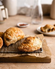 pastries cooling on a wire rack in the kitchen