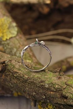 Snail and leaf on a branch silver ring with two natural emeralds by WeddingRingsStore. Leaf on a twig ring, Unusual emerald women's silver ring, Tiny silver ring #vintagering #Diamondring #weddingring #bohowedding Nature-inspired Sterling Silver Emerald Promise Ring, Snail Ring, White Gold Wedding Ring Set, Branch Engagement Ring, Little Forest, Twig Engagement Ring, Twig Ring, Branch Ring, Engagement Ring For Her