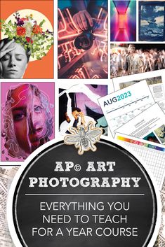 an advertisement for the ap art photography event with photos and text on it, including images from