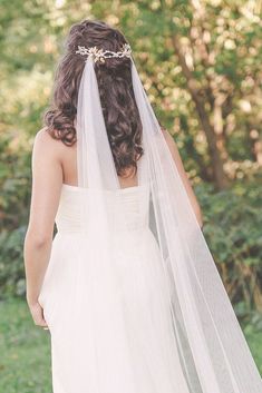 the back of a bride's head wearing a veil