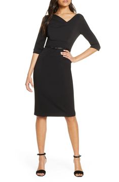 Black Halo Jackie O Sheath Dress | Nordstrom Pixel Print, Icon Style, Dress Asymmetrical, Black Bridesmaid Dresses, Black Halo, Sequin Cocktail Dress, Jackie O, Long Sleeve Sequin, London Print