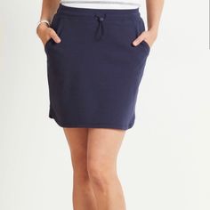 Sundry For Evereve Sunday Navy Drawstring Pull Skirt Sunday Style Pull Drawstring At Waist Side Pockets Modal / Cotton / Spandex Size 1 = Small Casual Navy Skort With Lined Skirt, Casual Navy Lined Skort, Navy Stretch Casual Skort, Casual Navy Stretch Skirt, Casual Navy Skort, Navy Casual Bottoms With Lined Skirt, Casual Navy Relaxed Fit Skirt, Casual Navy Skort With Pockets, Blue Casual Swim Skirt With Relaxed Fit