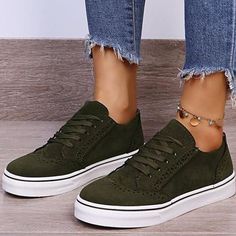 Category:Sneakers; Upper Materials:PU; Embellishment:Lace-up; Season:Spring,Summer,Fall; Heel Type:Flat Heel; Gender:Women's; Size Suggestion:select one size smaller than usual; Activity:Walking; Toe Shape:Round Toe; Style:Sporty,Casual; Heel Height(inch):<1; Outsole Materials:Rubber; Occasion:Daily,Outdoor; Closure Type:Lace-up; Pattern:Solid Color,Solid Colored; Shipping Weight:0.3; Production mode:Self-produce; 2024 Trends:Plus Size,White Shoes; Foot Length:; Size chart date source:Provided b Round Toe Sneakers, Comfy Flats, Comfortable Walking Shoes, Orthopedic Shoes, White Sneakers Women, Mid Top, Suede Lace, Shoes Lace, Comfy Shoes