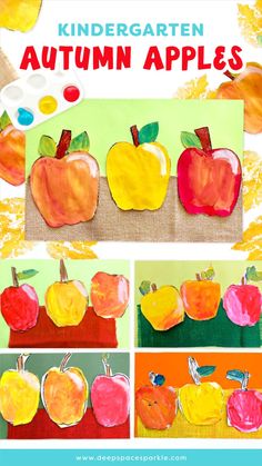 an art project for kids to make autumn apples