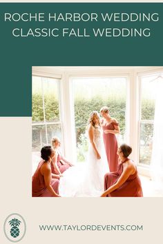 the bride and her maids are getting ready for their wedding