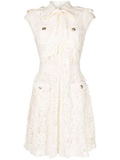 Zuhair Murad Dresses, Mini Dress White, Outfit Check, Bow Collar, Zuhair Murad, Vestido Casual, Lace White Dress, Cream Dress, Lace Mini Dress